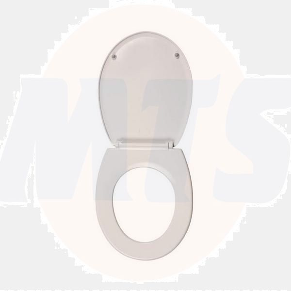 Nabis toilet seat and cover White with fittings B08702 Seat dimensions: 430-450 x 375mm - Hinge Adjustment: 115-175mm