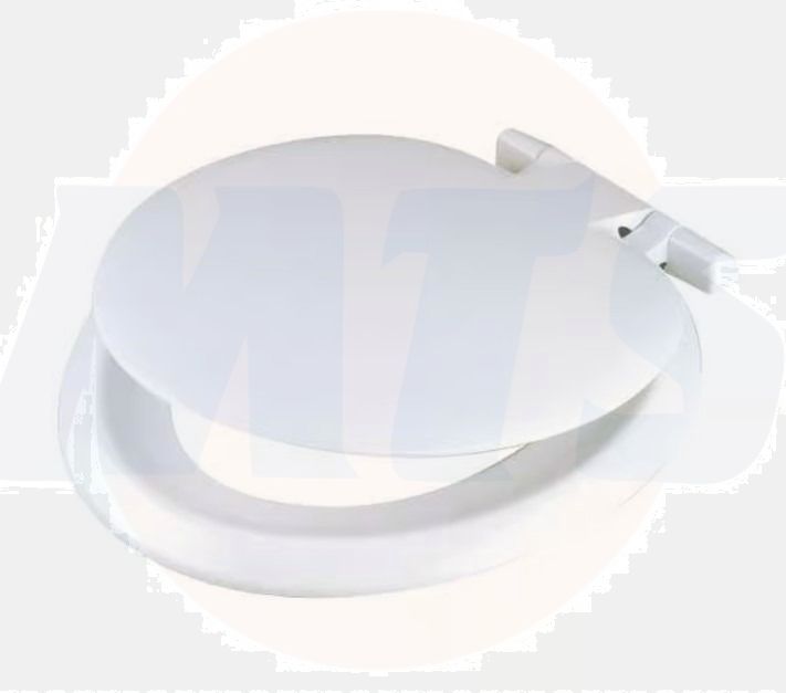 Celmac Sonata toilet seat with cover and hinges White/Brushed Chrome Plated
