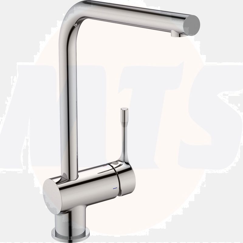 Ideal Standard  Ceralook single lever l-shape spout kitchen mixer, silver storm  BD572GN