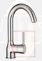 Blanco tap lever Chrome T805102 Titanium 6mm Domed Polished Band Size 5 - T805-102-P