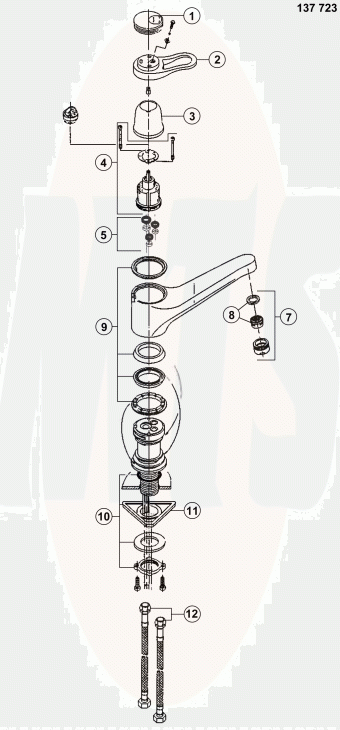 BLANCO ALKOR Lever  anthracite complete 125834 Post 01/1996 Models