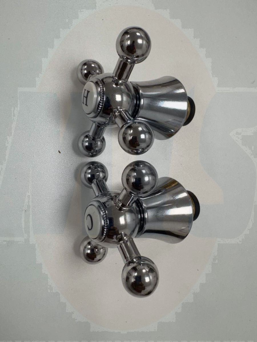 Bristan Basin Tap Reviver CHROME HANDLES ONLY NO CARTRIDGES (Hot & Cold Side) 3/4 Sold as pair TC58081HANDLE