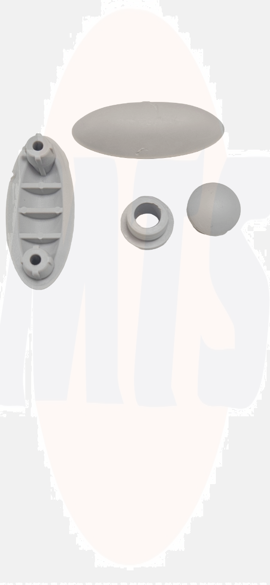 Toilet Seat Buffer Pads in Grey