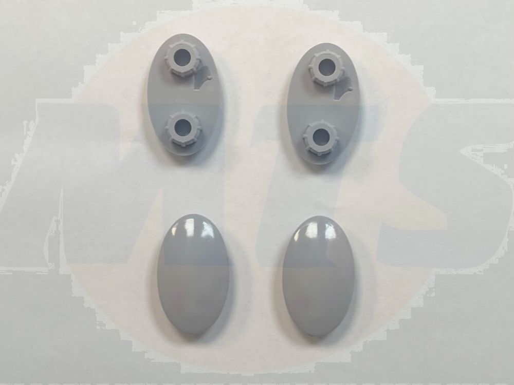 VILLEROY AND BOCH OVAL GREY BUFFERS 