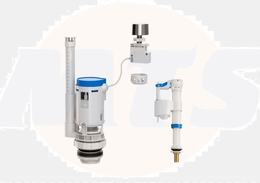 Complete set of bottom inlet mechanism and dual flush mechanism. Compact. A822505800