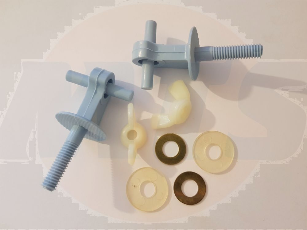 TWYFORDS 'CAPRICORN' TOILET SEAT HINGE PACK (CORNFLOWER BLUE) 