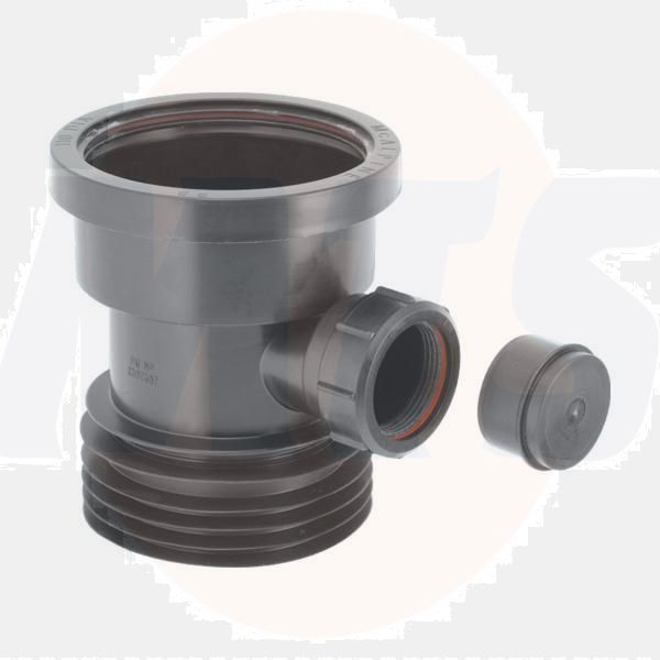 McAlpine DC1-BL-BO Black Bossed Drain Connector