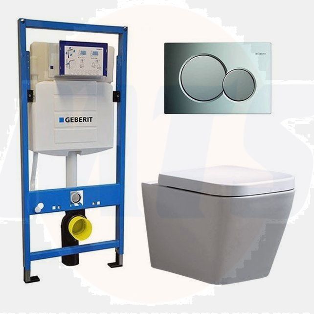 Geberit UP 320 Toilet set - Alexandria Sigma-01 White - Built-in WC Wall-hung toilet  DC2469