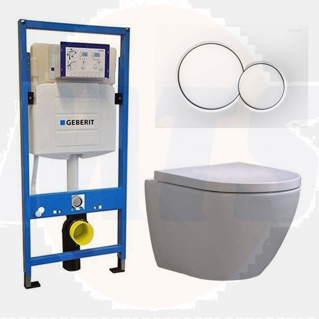 Geberit UP 320 Toilet set Built-in WC Wall-hung toilet Toilet set Shorty Sigma-01 Gloss White DC3637