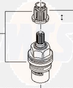 Dornbracht Villeroy & Boch Ceramic head part Anti clockwise closing, 9090031520090