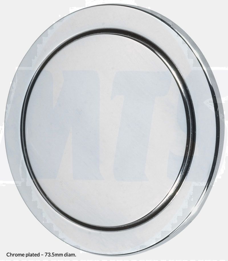 DUDLEY VANTAGE SINGLE FLUSH C/W ROUND 73.5MM CP BUTTON 313085