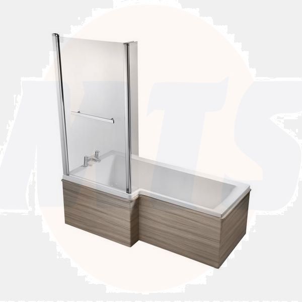 Ideal Standard  Concept Square Shower Bath Screen, Clear Glass, Bright Silver  E0508EO