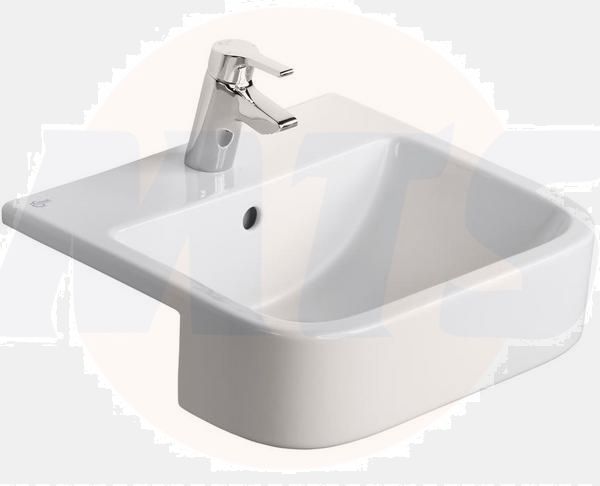 Ideal Standard  Concept Cube 50cm semi countertop basin - one taphole  E310201
