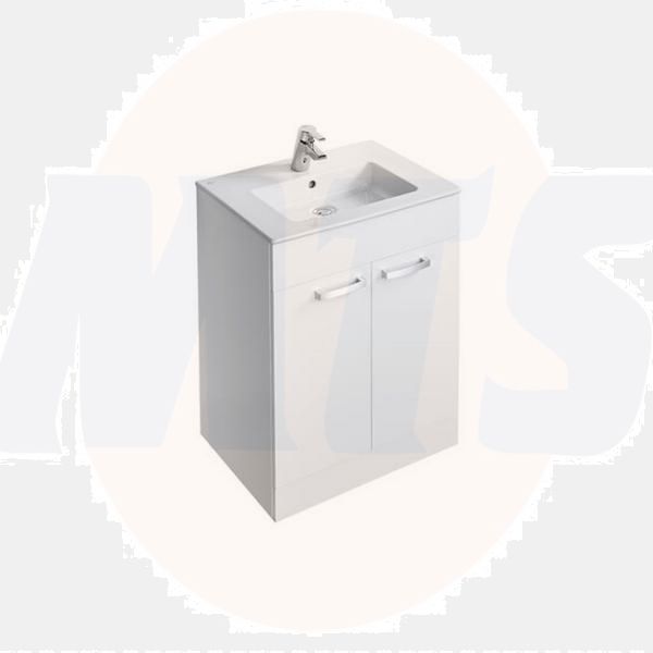 Ideal Standard  Tempo 600mm floorstanding vanity basin unit with 2 doors - Gloss White  E3244WG