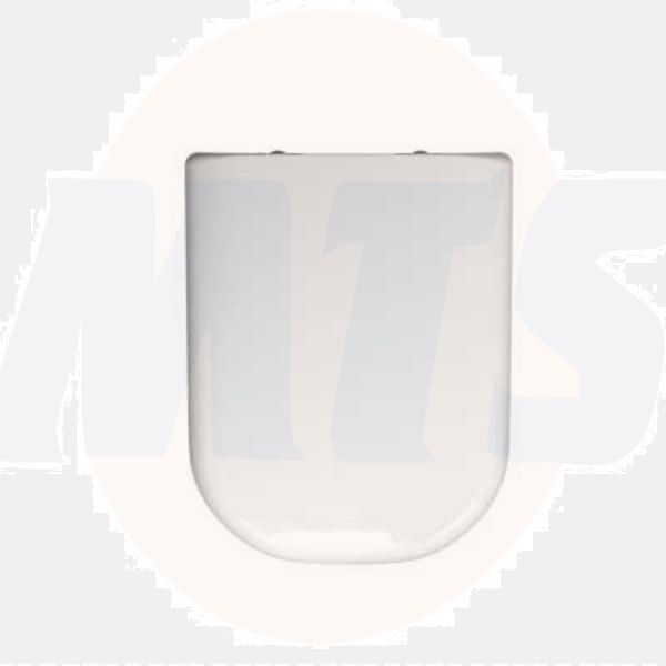 Twyford E500 round toilet seat with top fix standard hinge White E57861WH