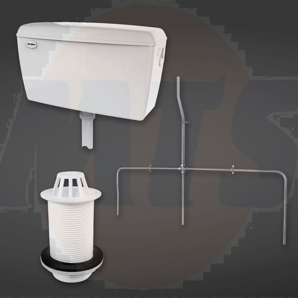 RAK Exp Urinal Auto Cistern 13.5L Set 3 Urinals EXPURIPAK3 Bathroomsuites