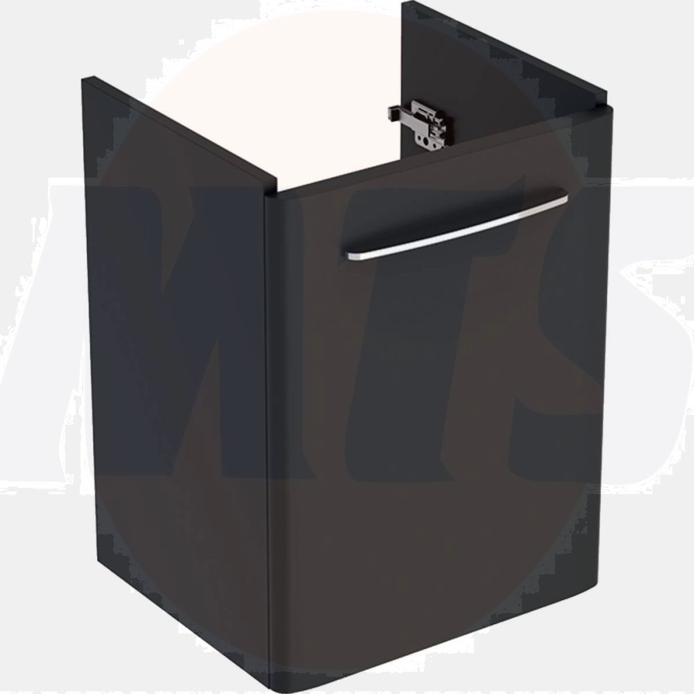 Geberit Selnova Square base: B=46.4cm, H=19.3cm, T=38cm, lava / matt coated  501.954.00.1