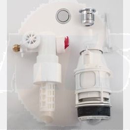 3 LITER E6778-CP INTERLOCKING INLET VALVE AND FLUSH VALVE FOR JACOB DELAFON Astros (year 1988 to 2003) * Antares (year 1988 to 2003) * Trocadero (year 1993 to 2006)