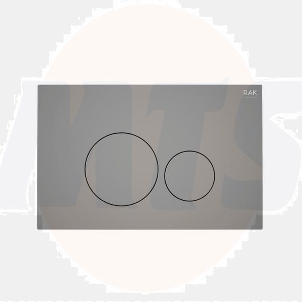 RAK Ecofix Matt Grey Fp With Round Push Plates FSRAKPPL003503 Bathroomsuites