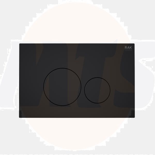 RAK Ecofix Matt Black Fp With Round Push Plates FSRAKPPL003504 Bathroomsuites
