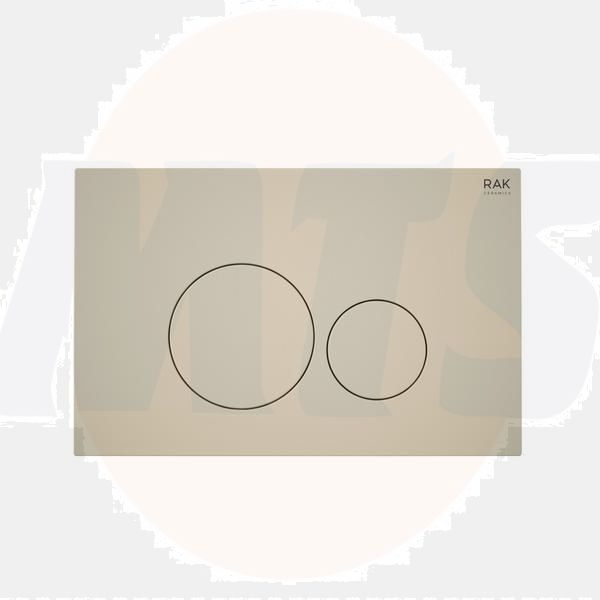 RAK Ecofix Matt Greige Fp With Round Push Plates FSRAKPPL003505 Bathroomsuites