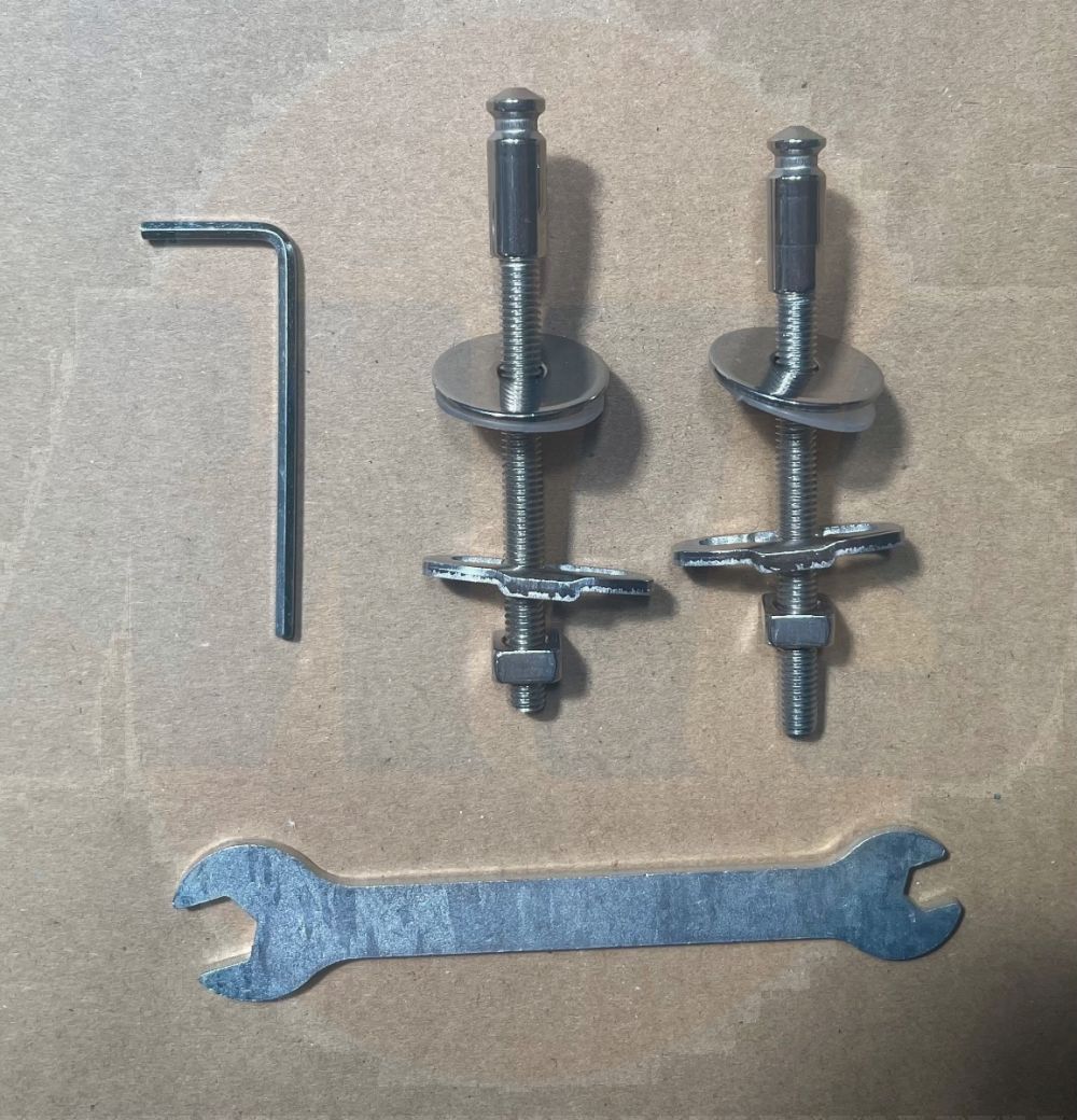 BAUHAUS  TOUCH / Axa Xtre-Vaso ED6105W Toilet Seat Hinge Kit - FX6105EE1 