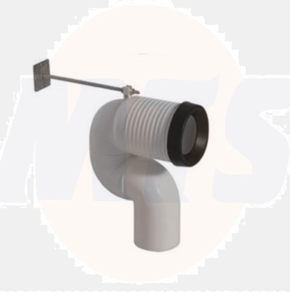 Galassia Elbow pipe for floor drain adjustable from 6 cms to 10 cms 9064