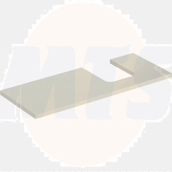 Geberit ONE washtop, right cut-out, for lay-on washbasin, bowl shape: B=120cm, H=3cm, T=47cm, sand grey / high-gloss coated  505.315.00.4