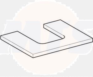 Geberit ONE washtop, central cut-out, for lay-on washbasin, bowl shape: B=60cm, H=3cm, T=47cm, white / high-gloss coated  505.271.00.1