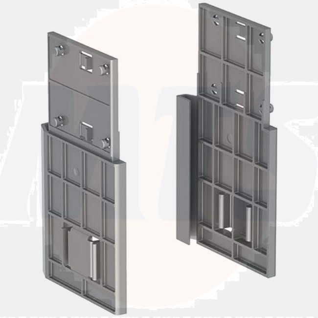 Geberit 243.447.JF.1 Geberit  243447JF1 Side part extension for Geberit Monolith sanitary module for WC and bidet: mid-grey pearl mica