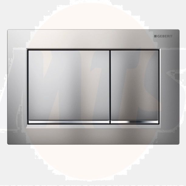 Geberit cover plate Omega 30 115080KJ1 white - chrome-plated - white, for 2 flushes