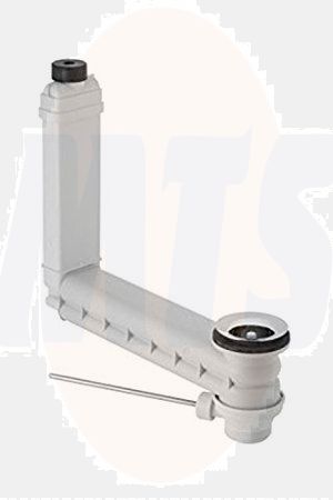 Geberit Clou 152.018.00.1 Drain and Overflow Pipe Fitting with Lever Actuator for Pop-Up Drain Fitting