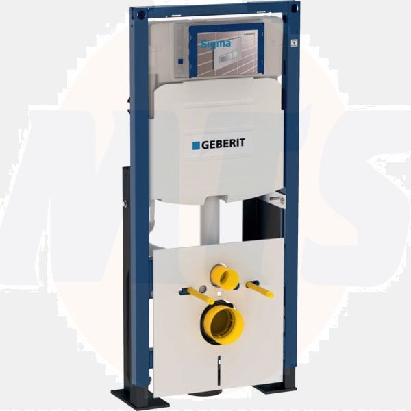 Geberit Duofix element for wall-hung WC, 112 cm, with Sigma concealed cistern 12 cm, freestanding, reinforced 111.380.00.5