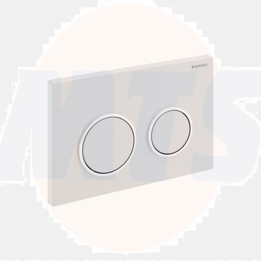115.085.KJ.1 Geberit Omega20 - Actuating plate for 2-volume flushing white / chrome high-gloss 115085KJ1   