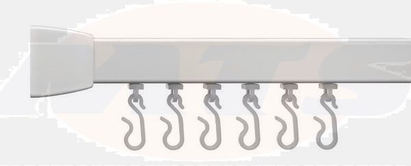 Croydex GP85001 760mm 800 Straight Rail Wht