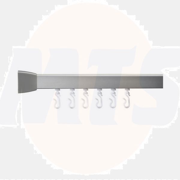 Croydex GP85200 1830mm 800 Straight Rail Silver
