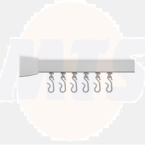 Croydex GP85201 1830mm 800 Straight Rail Wht