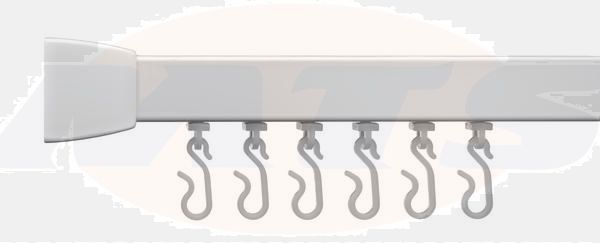 Croydex GP85701 760x1675mm 800 Angle Rail Wht