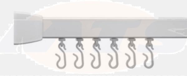 Croydex GP86601 1000x1000mm 800 Angle Rail Wht