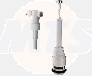 GROHE Replacement kit set for close-coupled ceramic cisterns with filling valve, servo discharge valve interruptible flush cycle fixing set with 100 mm screws and cellular rubber joint 100 mm dia. centring for filling and discharge valve when having large