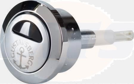Gustavsberg T2 Push button Double Skyl, Chrome 609598624