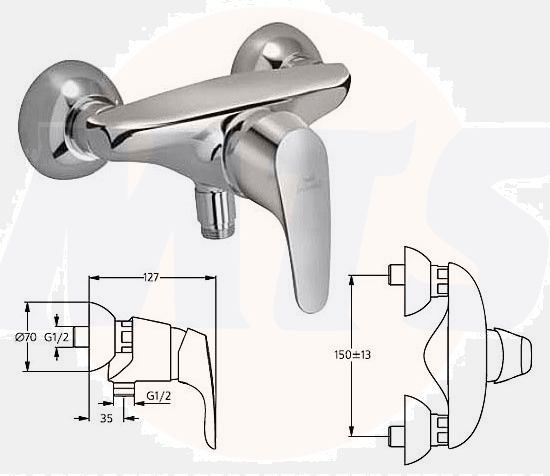 Ideal Standard Shower Faucet CeraSprint new Surface mounted B3745AA Shower Faucet