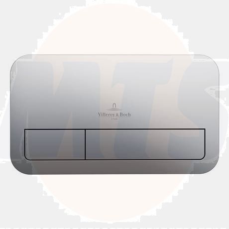 Villeroy and Boch ViConnect Brushed Chrome Dual Flush Plate - 92249069