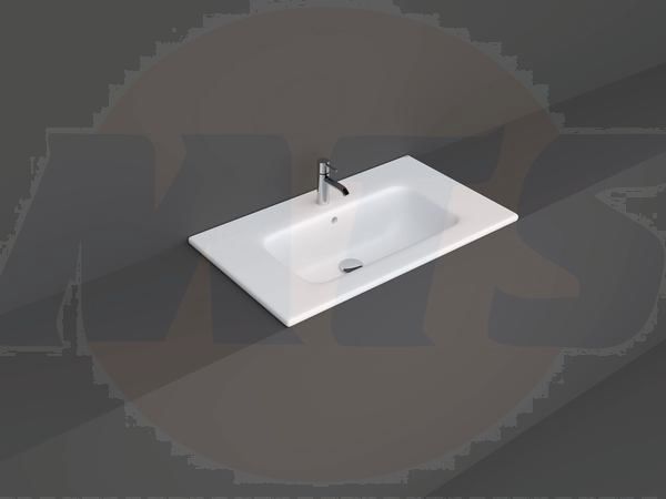 RAK Joy Drop-In Washbsn 81X46Cm (1 Tap Hole) JOYDI08101WH Bathroomsuites