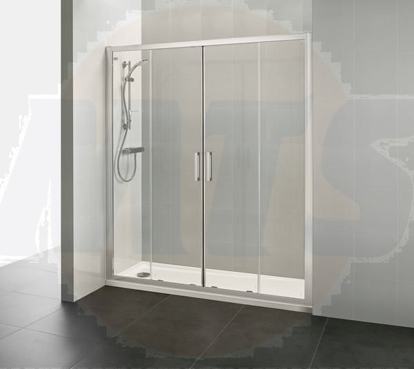 Ideal Standard  Connect 2 1700mm 2 door slider with Idealclean clear glass - bright silver finish  K9434EO