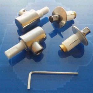 Keramag Flow 598058000 Set of 2 hinges for toilet seat chrome soft close FW7851WH