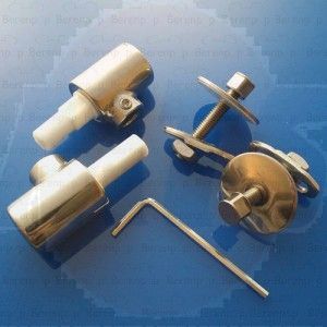 Keramag Vitelle - Vivano 598153000 Set of 2 hinges for toilet seat chrome Soft Close