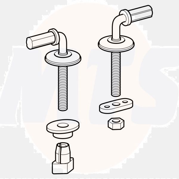 Keramag  Geberit set of hinges for toilet seat attachment stainless steel 598051000