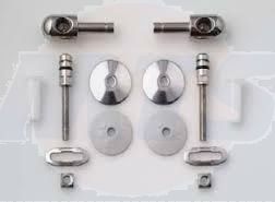 Laufen toilet seat Chrome Hinges 8.9255.2.000.000.1, Mount Kit for Toilet Seat Living and Moderna Laufen 8934660000001