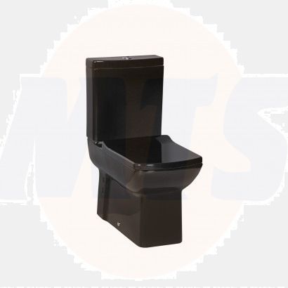 KC1603.01.0000E Lara Duroplast Soft Closing Black Slimline Seat & Cover
